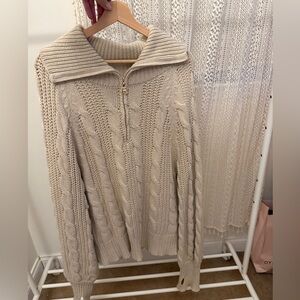 Cozy Cream Cable Knit Sweater